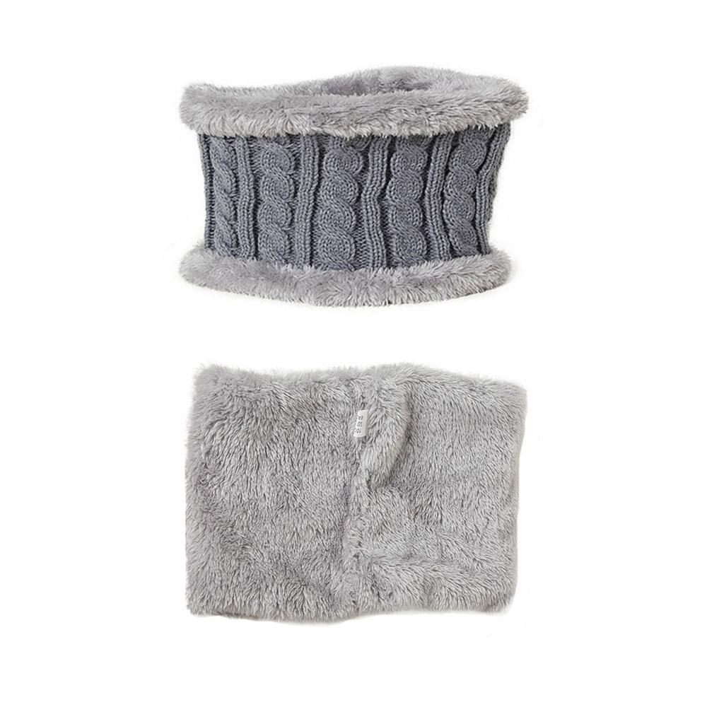 Hat Scarf Gloves Set Knitted Warm Hat Mittens Neck Warmer for Boys Girls