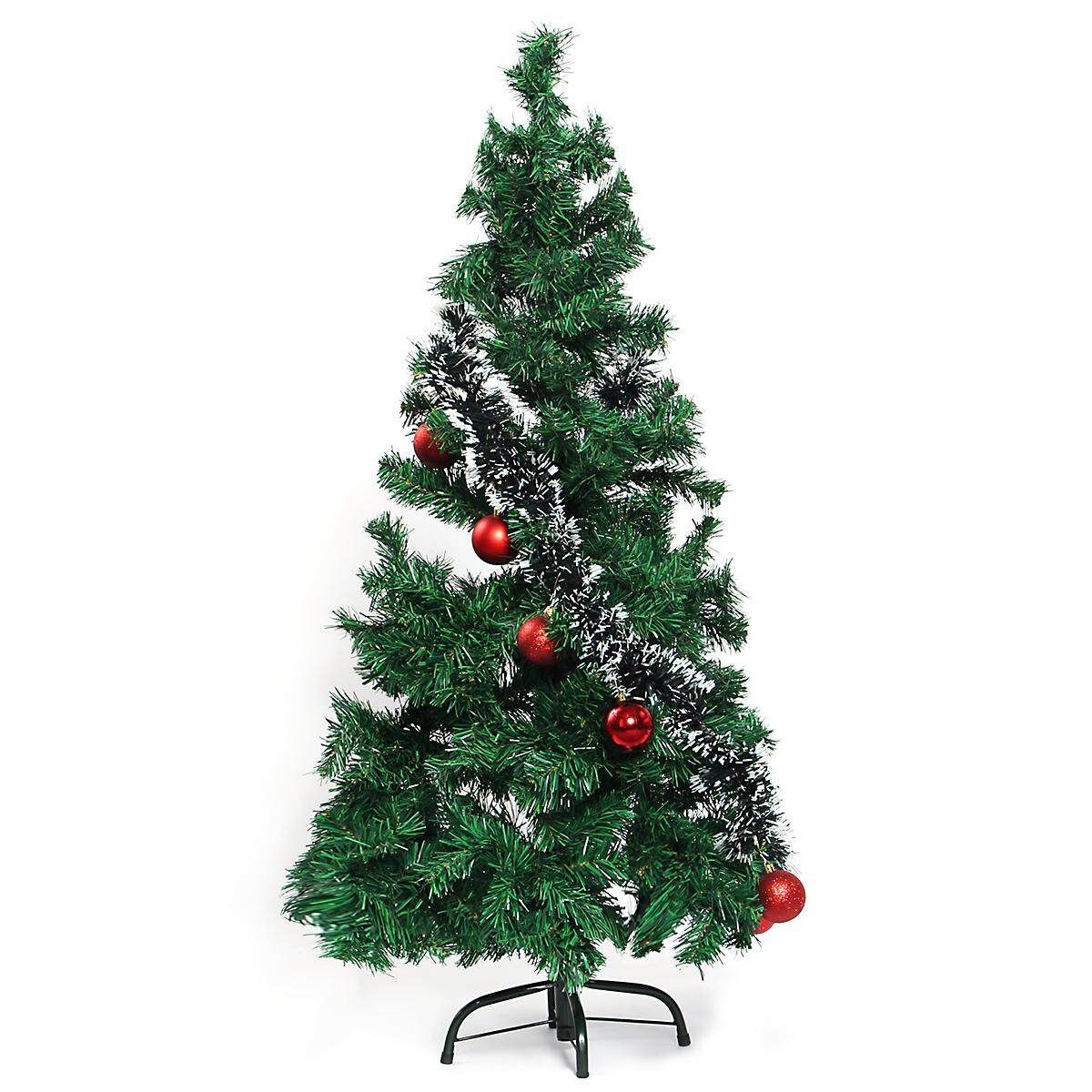 2m(6.6ft) Christmas Leaf Rattan Garland Balls Xmas Tree Decor Home Party Ornament Red