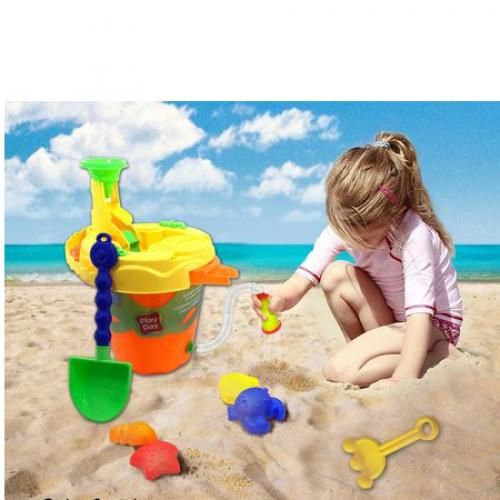 Beach Bucket Sand Toy Set With Accessories
