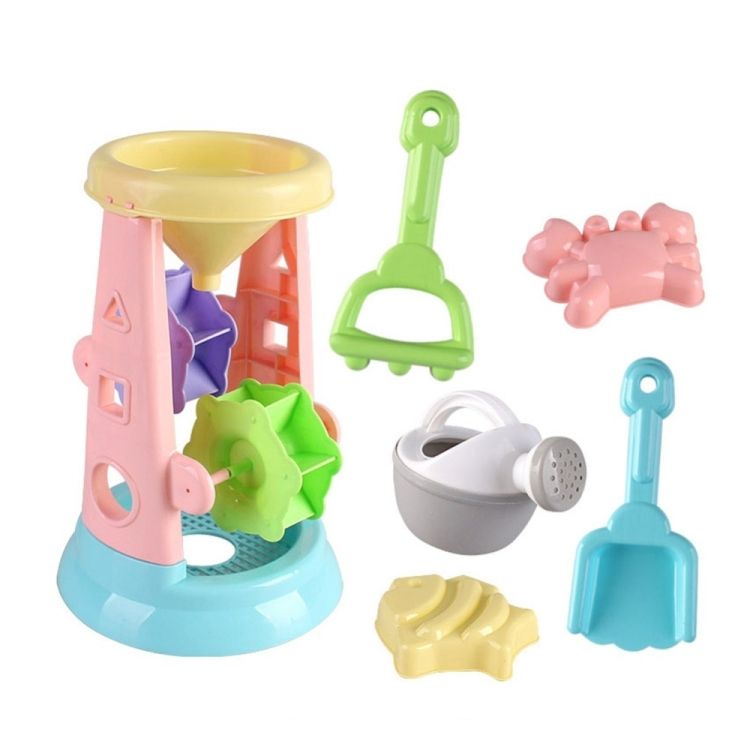 6 In 1 Summer Children Beach Play Sand Toys Sandglass Toy Set Sandglass Set