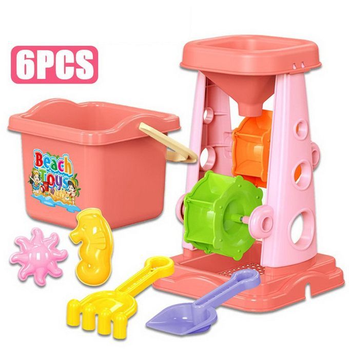 Sand And Water Durable Bea H Toy Set Parent- Hild Intera Tive Edu Ational Toy-random-6pcs