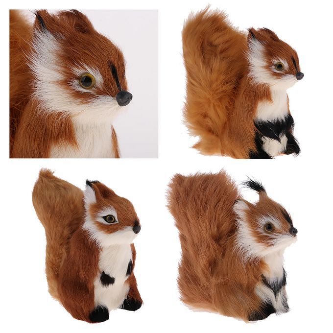 Plastic Artifical  Squirrel Figurine Model Decor Shop