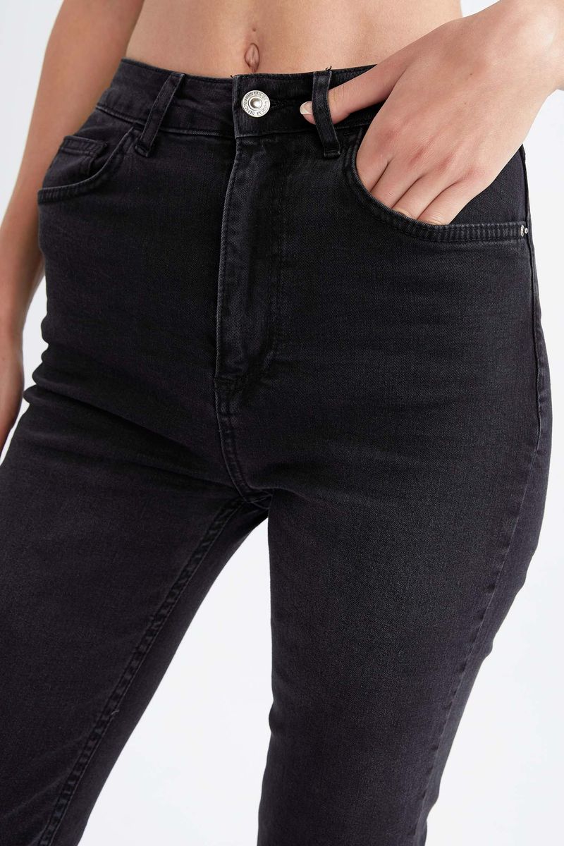 Woman Young Denim Trousers - Black