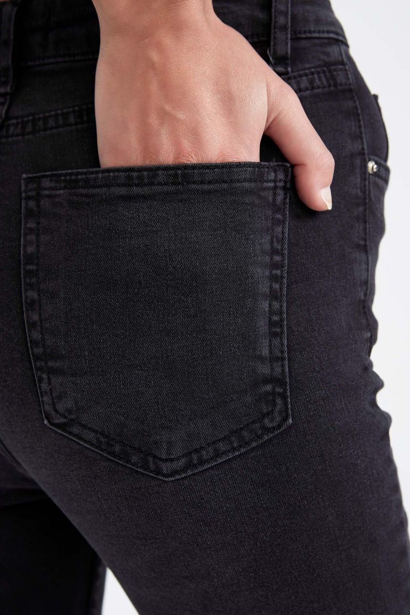 Woman Young Denim Trousers - Black