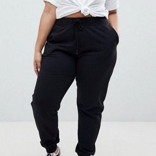 Female High Waist Joggers Pants - Black