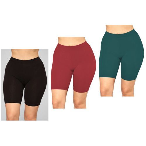 3 IN 1 Biker Short Fashion Short For Ladies - Biker Short