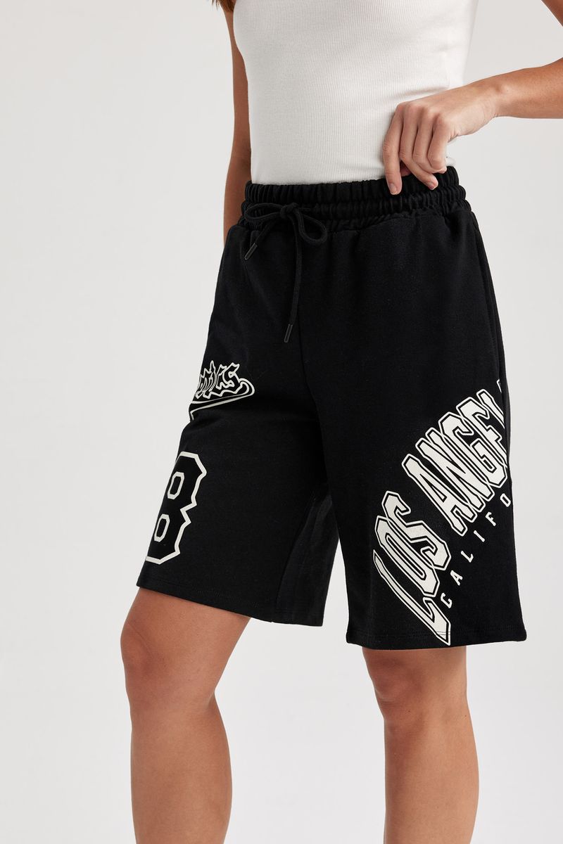 Woman Young Knitted Short - Black