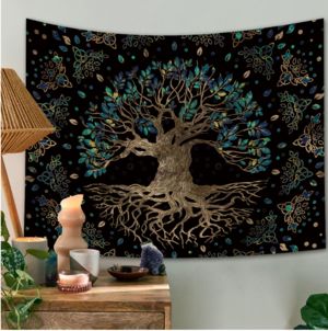 180x230CM  Tapestry Wall Hanging Psychedelic Wall Carpet  Wishing Tree Tapestries Home Decor