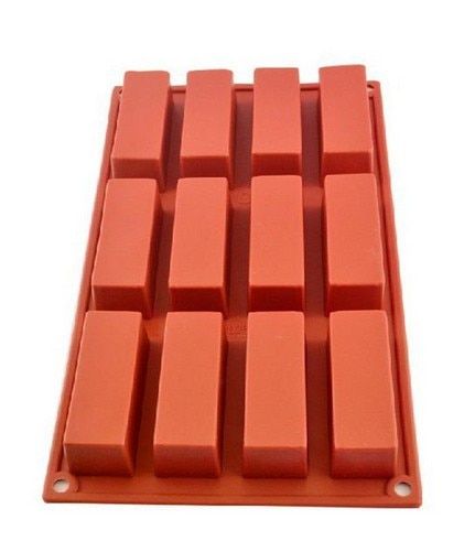 12 Cavities Rectangle Silicone Oven Handmade Soap Moulds
