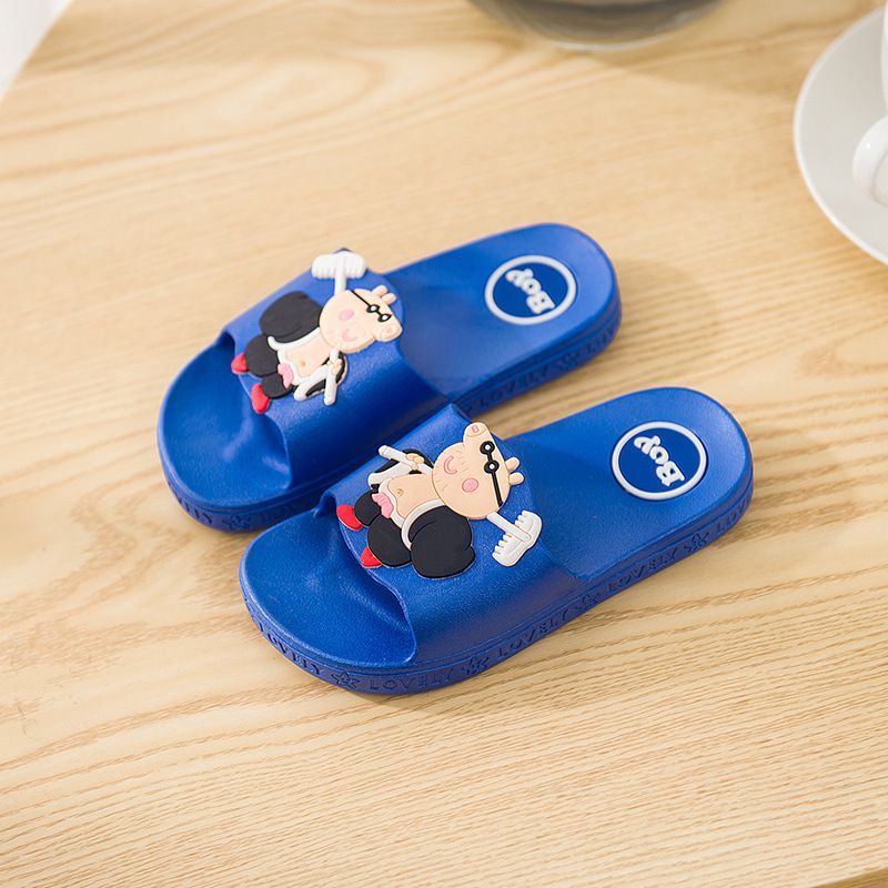 Kids Cartoon Character Casual/Bathroom Slippers (Blue)