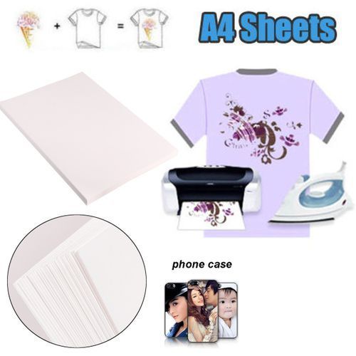 100 Sheets A4 Dye Sublimation Heat Transfer Paper For Polyester Cotton