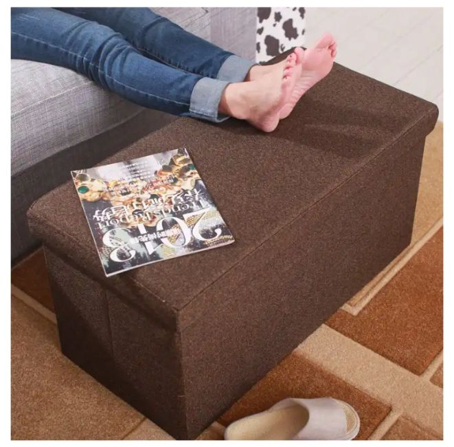 Large Storage Ottoman Bench With Padded Seat/Foot Stool