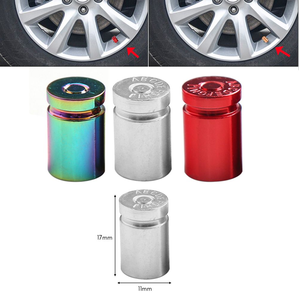 4Pcs Tire Valve Stem Cover Caps Aluminum Car Wheel Air