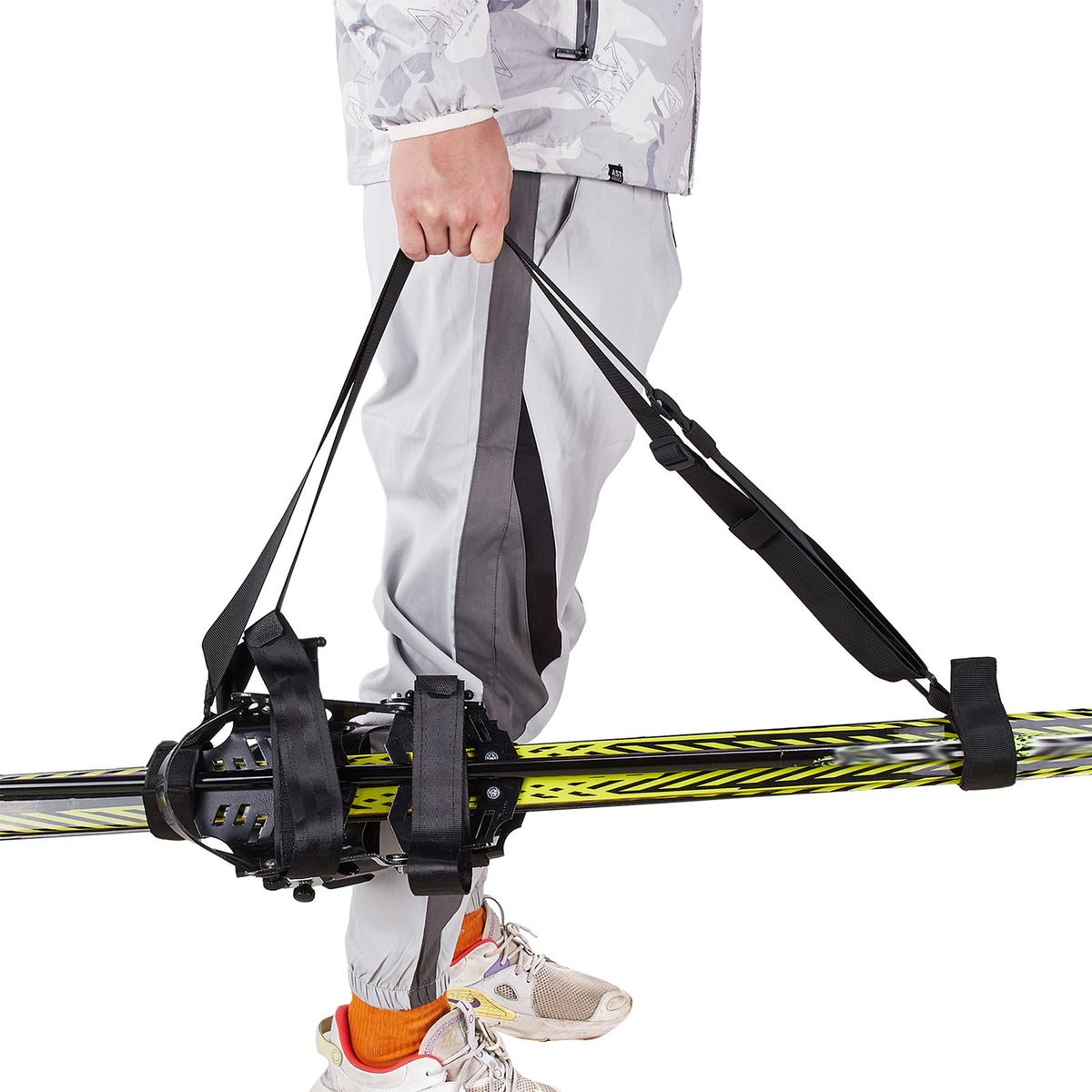 Ski And Poles Backpack Carrier Straps Adjustable Ski