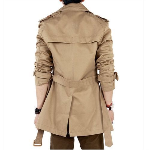 New Style Double Breasted Men Jacket Coat Long Section Fashion Trench Coat
