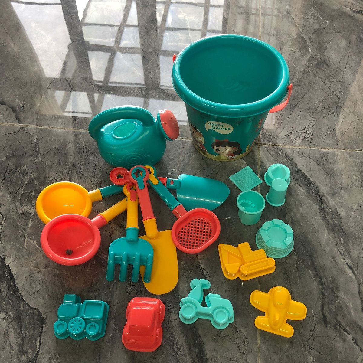 18Pcs Summer Beach Sand Play Toys For Kids Water Toys Sand Bucket Pit Tool