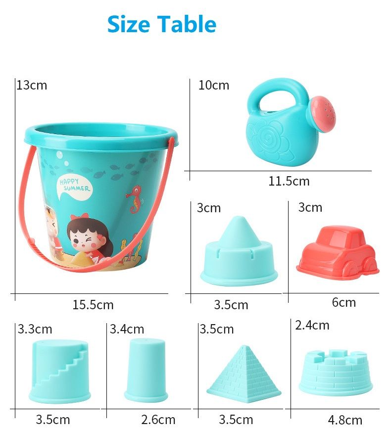 18Pcs Summer Beach Sand Play Toys For Kids Water Toys Sand Bucket Pit Tool