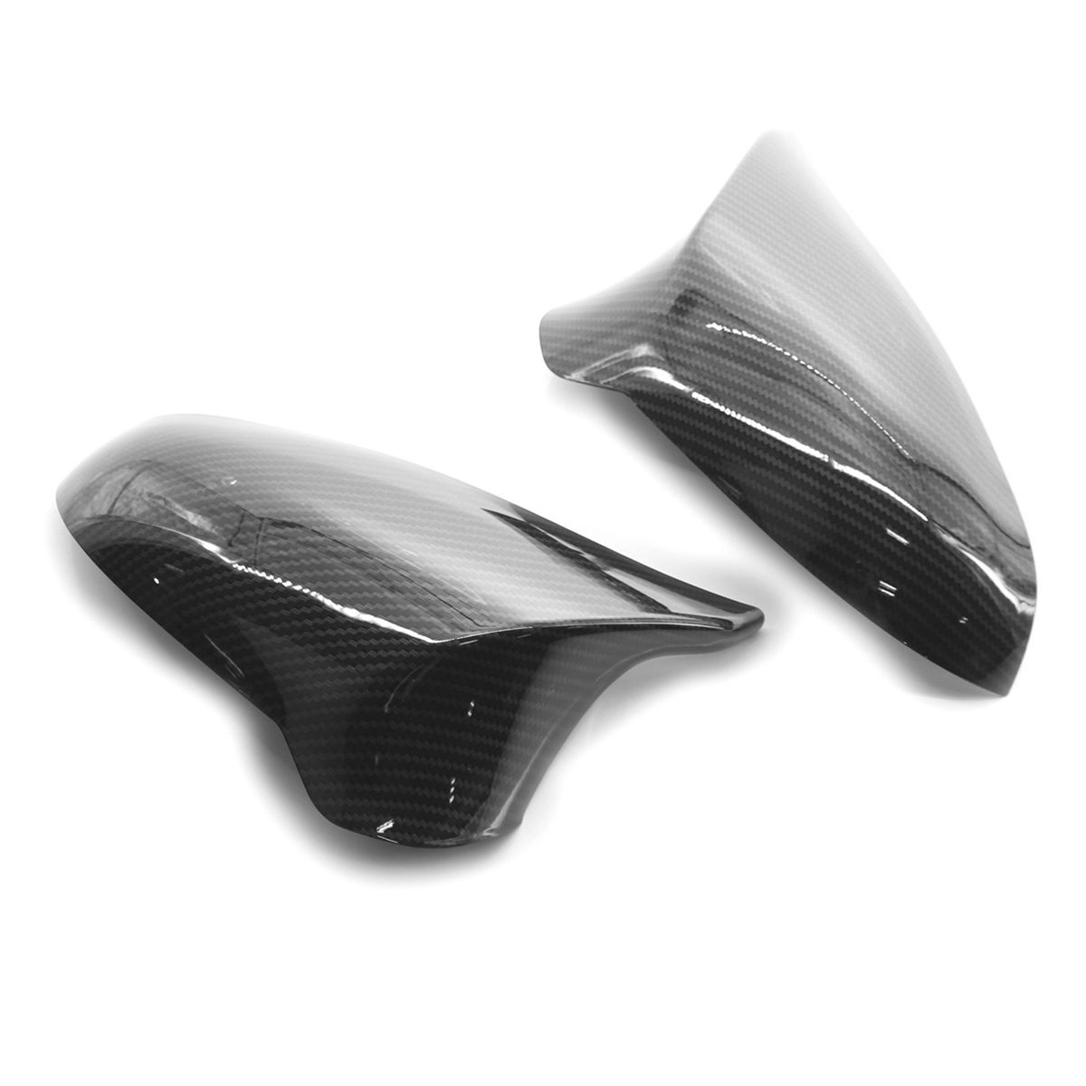 Add On Dry Carbon Fiber Mirror Cover Cap Replacement For BMW