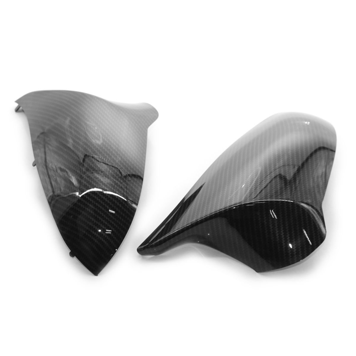 Add On Dry Carbon Fiber Mirror Cover Cap Replacement For BMW