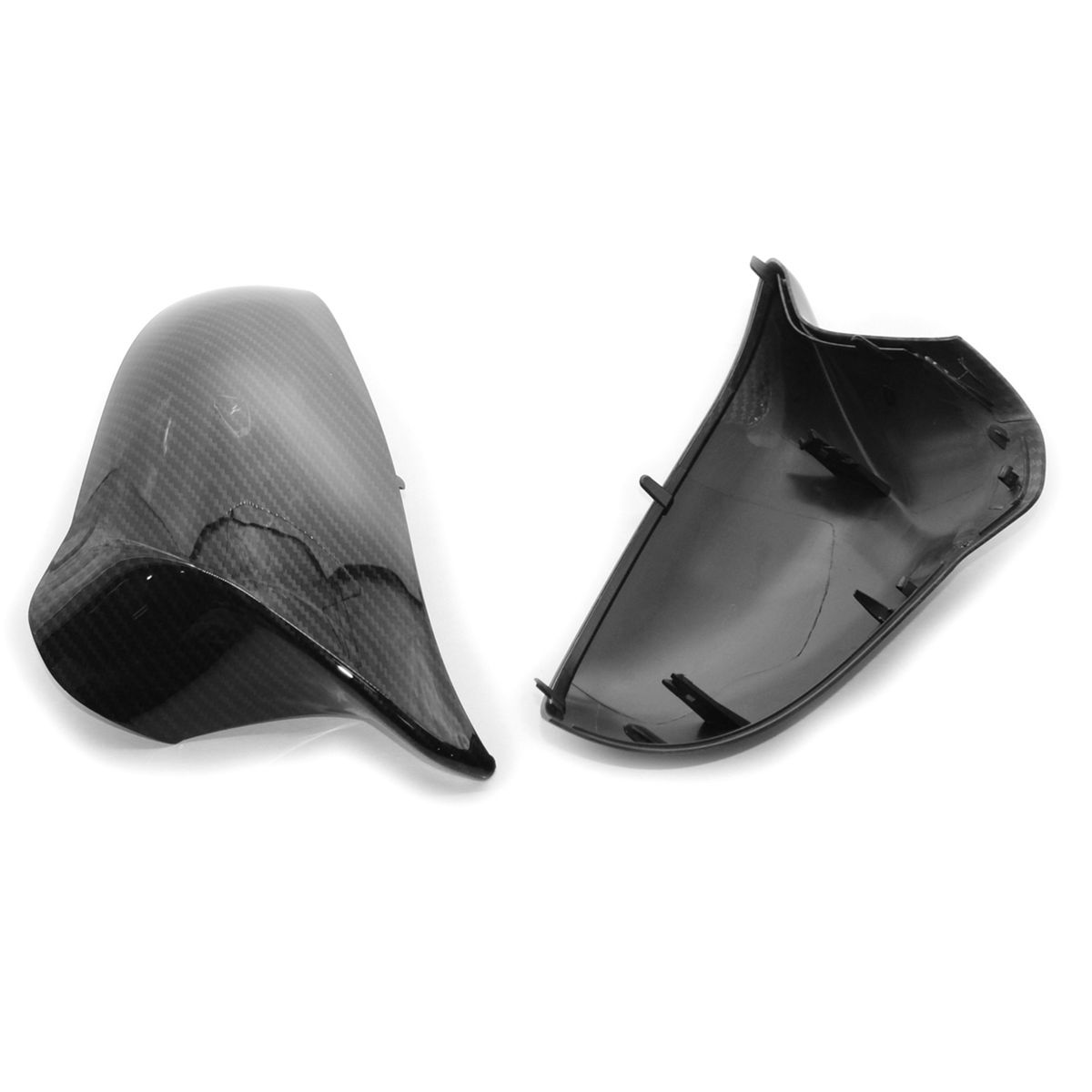Add On Dry Carbon Fiber Mirror Cover Cap Replacement For BMW