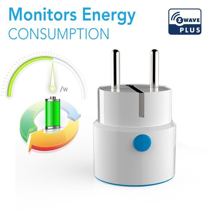 NAS-WR01ZE Z-Wave Smart Power Plug EU Plug So Ket Repeater Extender Outlet-White-EU