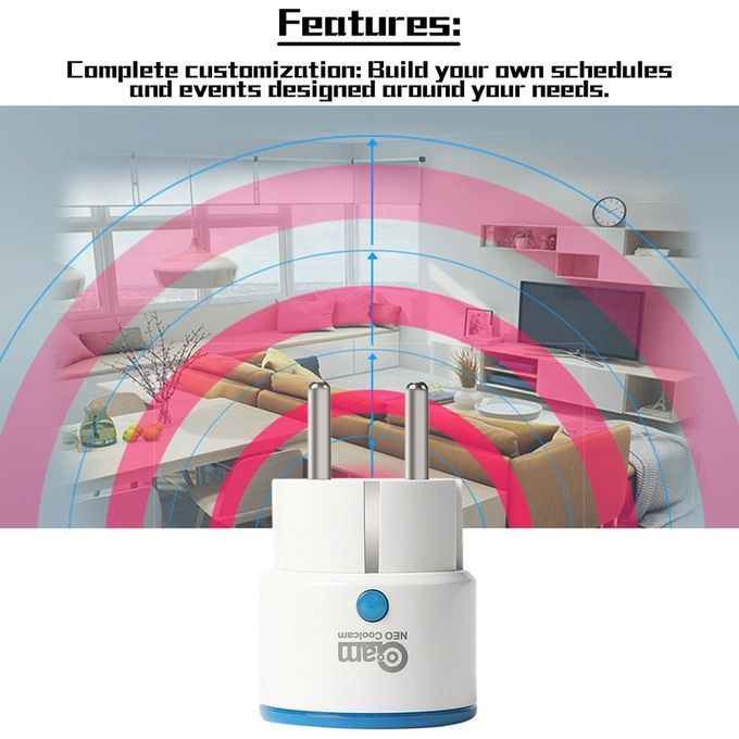 NAS-WR01ZE Z-Wave Smart Power Plug EU Plug So Ket Repeater Extender Outlet-White-EU