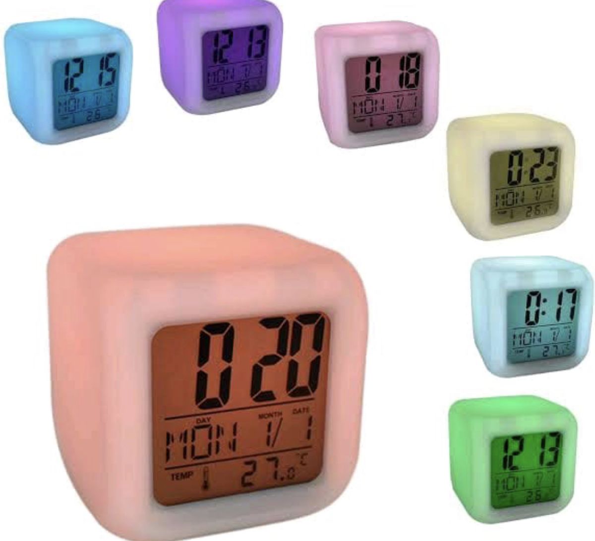 Fashionable Table Clock With Led Light