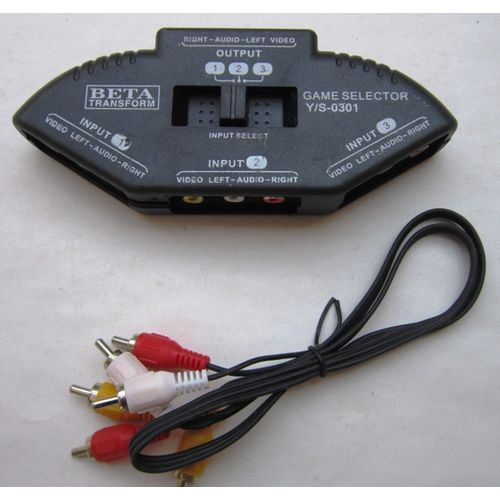3 Input,1 Output Channels AV Expansion Switch Multi Selector 3 Ports AV RCA Video Selector Switch