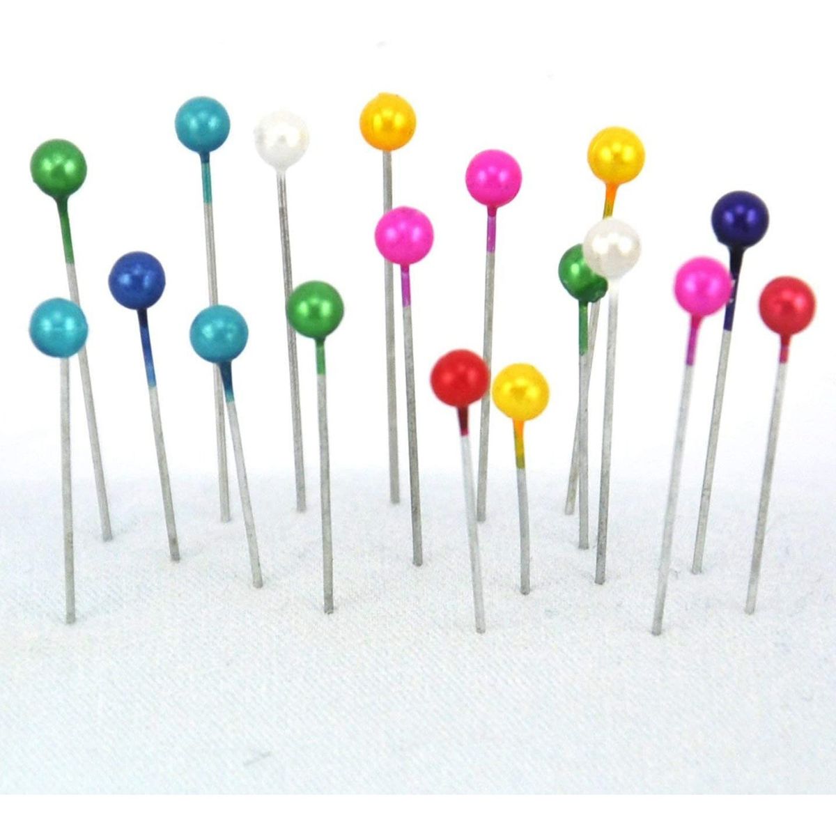 480 Pcs Color Dressmaker Straight Pins With Pearlized Ball