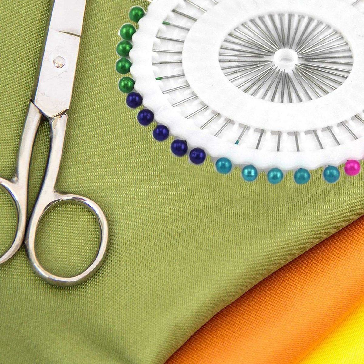 480 Pcs Color Dressmaker Straight Pins With Pearlized Ball
