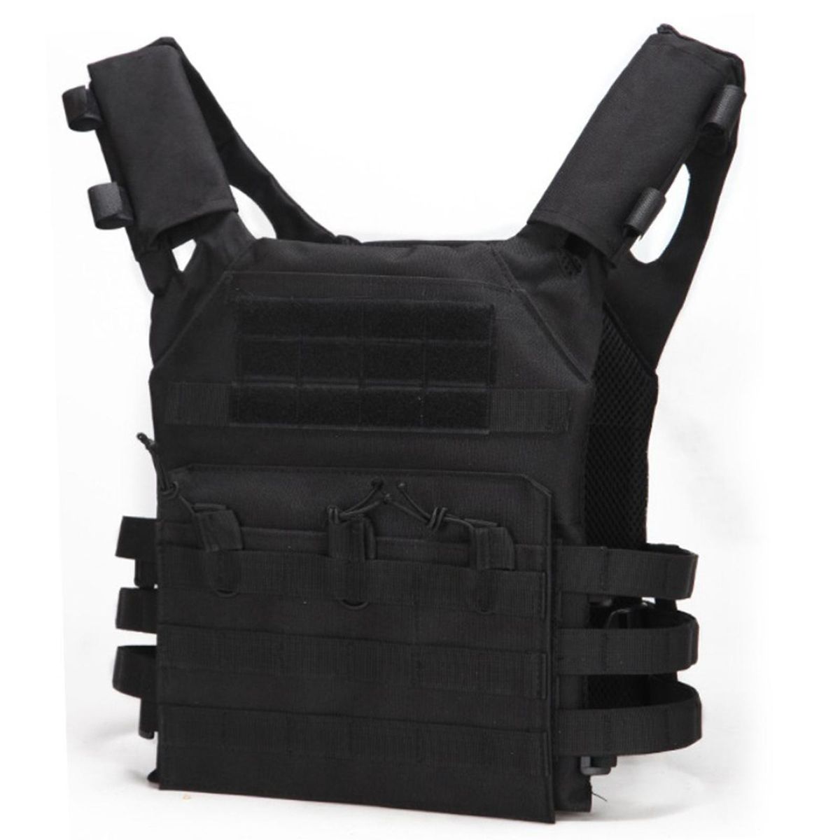 Mens Gaming Vest  Vest Multiple Pouches  Training Black