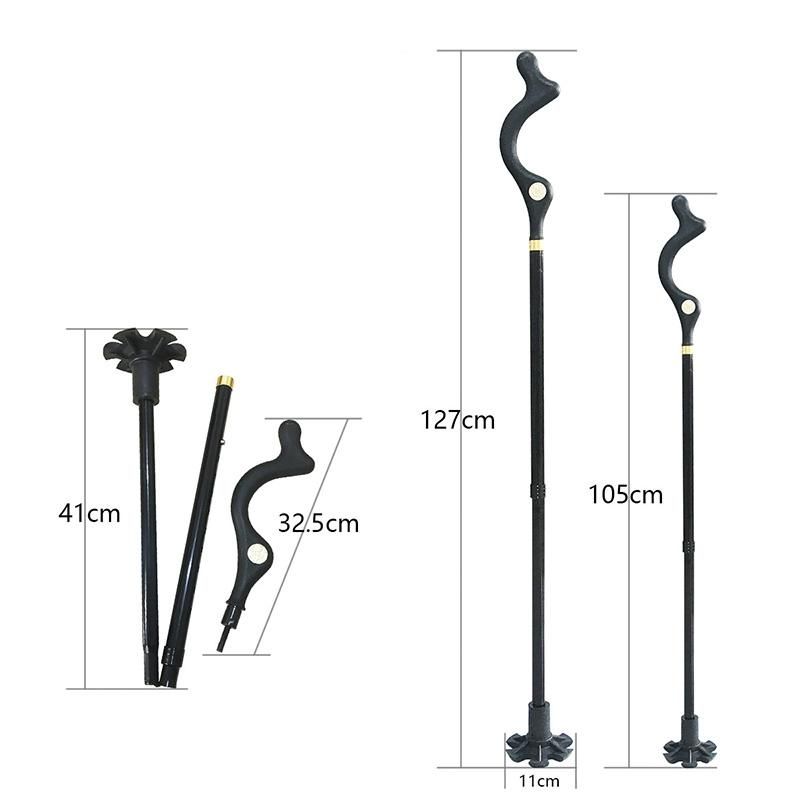 Safety Eldey Walking Stick Telescopic Canes Crutch Staff