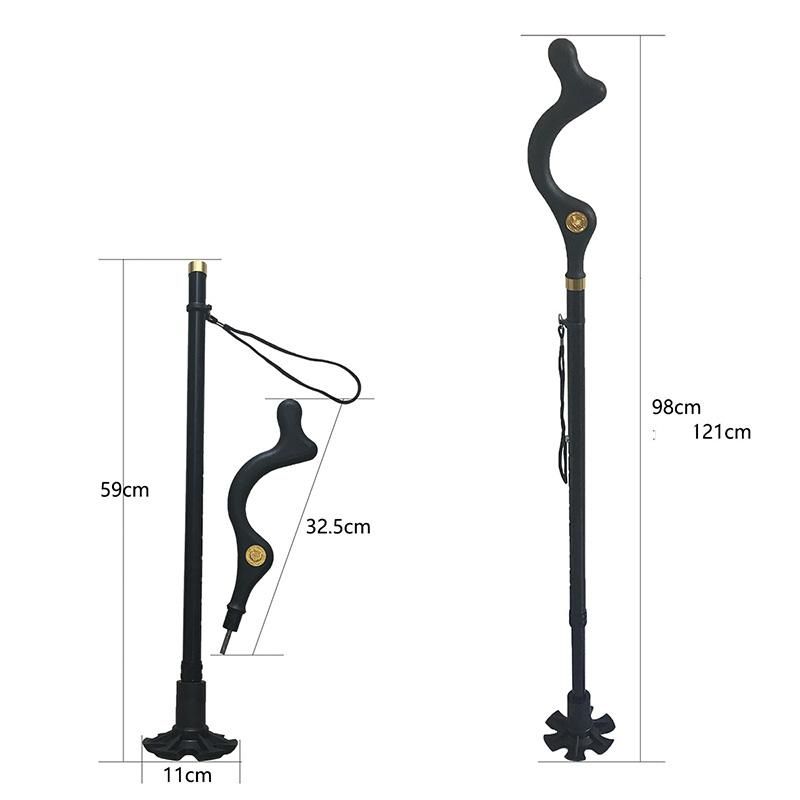 Safety Eldey Walking Stick Telescopic Canes Crutch Staff