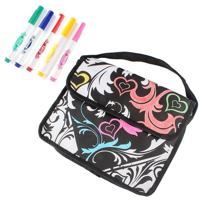 DIY Personalize Paintable Reversible Sequins Backpack Girl Create Your Own School Bag DIY Doodle Kids Art Craft Toy(B)