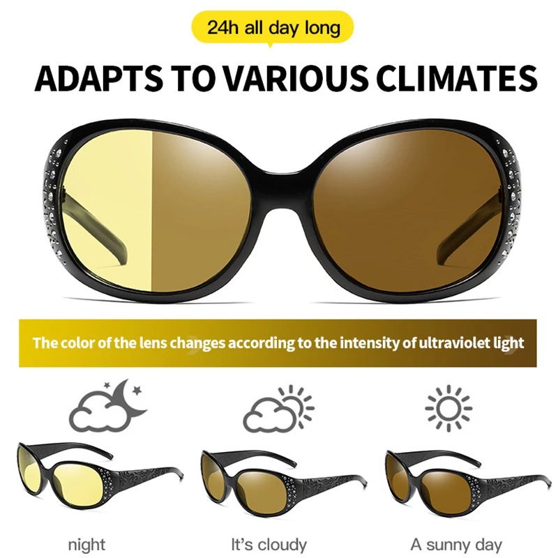 Day & Night Vision Photochromic Polarized Sunglasses