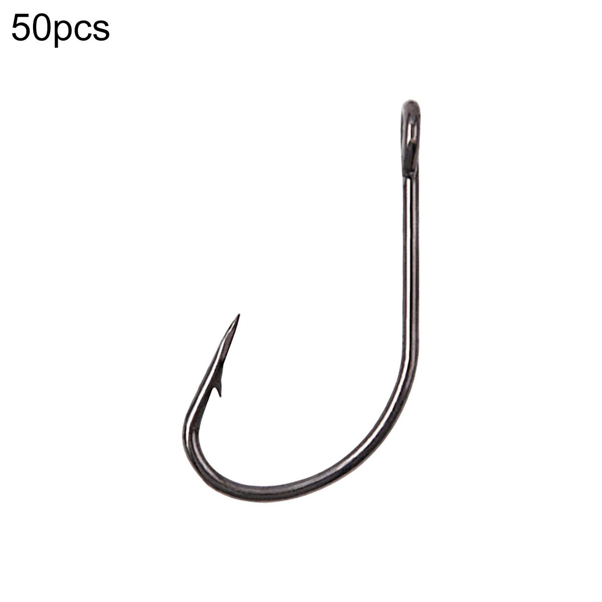 50Pcs Barbed Fishhooks Fishing Hooks Accessory