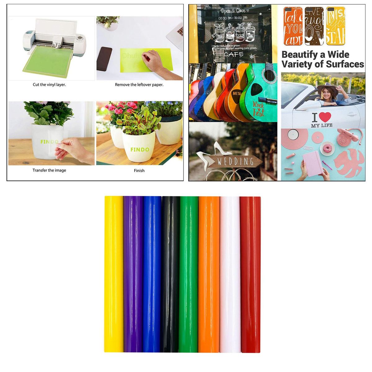 PVC Vinyl Adhesive Transfer  Layer Craft Use With 30x50cm