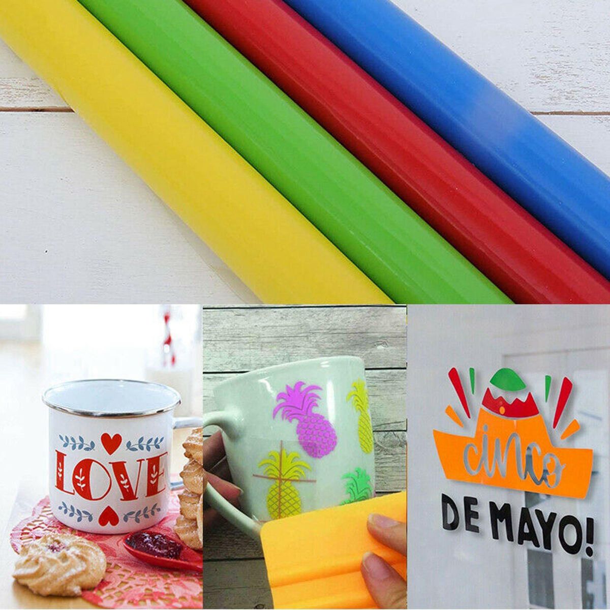 PVC Vinyl Adhesive Transfer  Layer Craft Use With 30x50cm