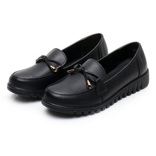 Women's Leather Flat Shoes With Leather Soft Bottom And Non-slip Are Comfortable