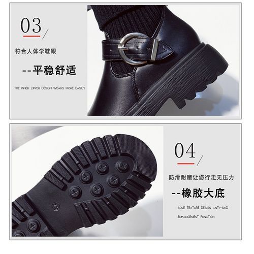 Women Leather Platform Boots(white)