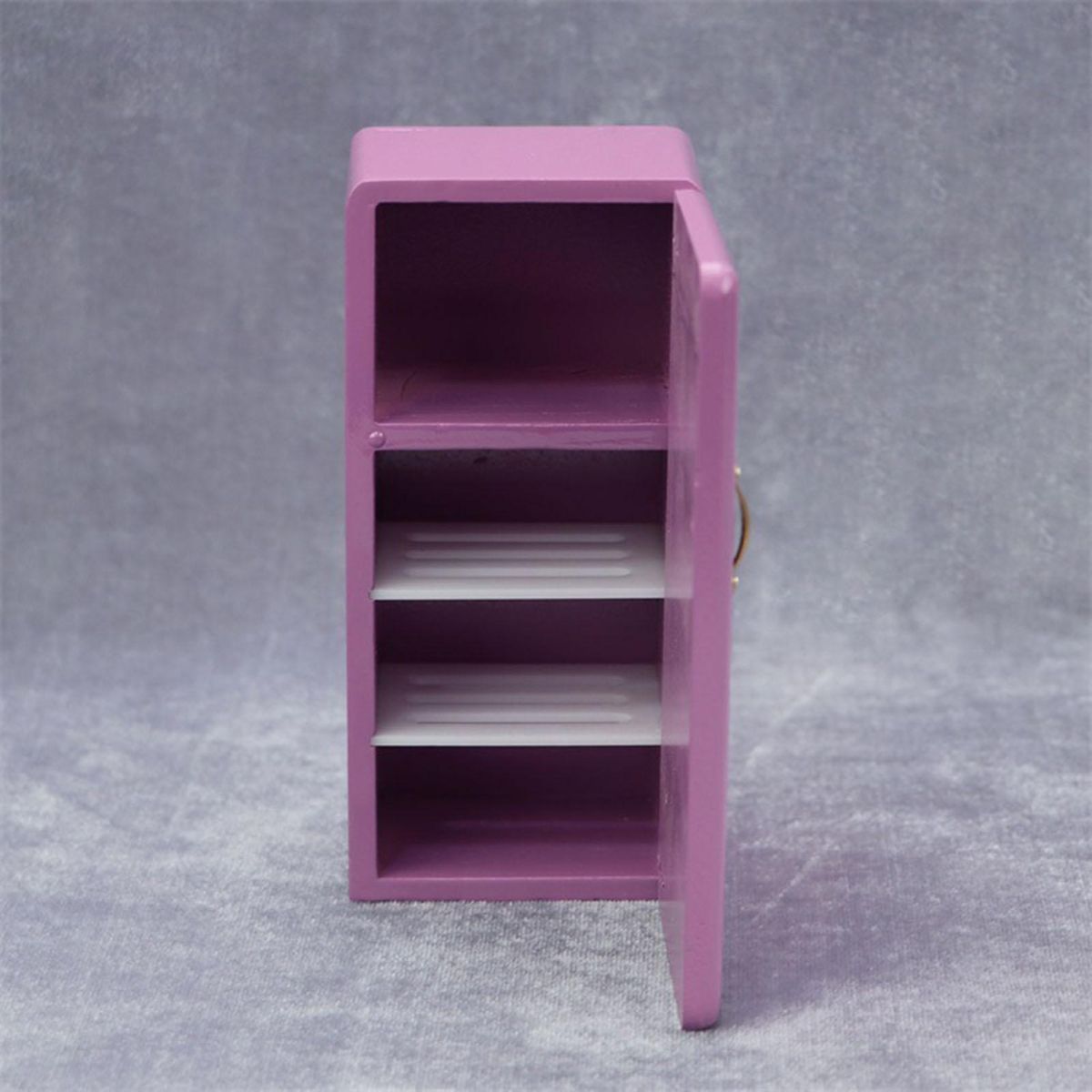 Dollhouse Refrigerator Mini 112 Scale Single Door Refrigerator Purple