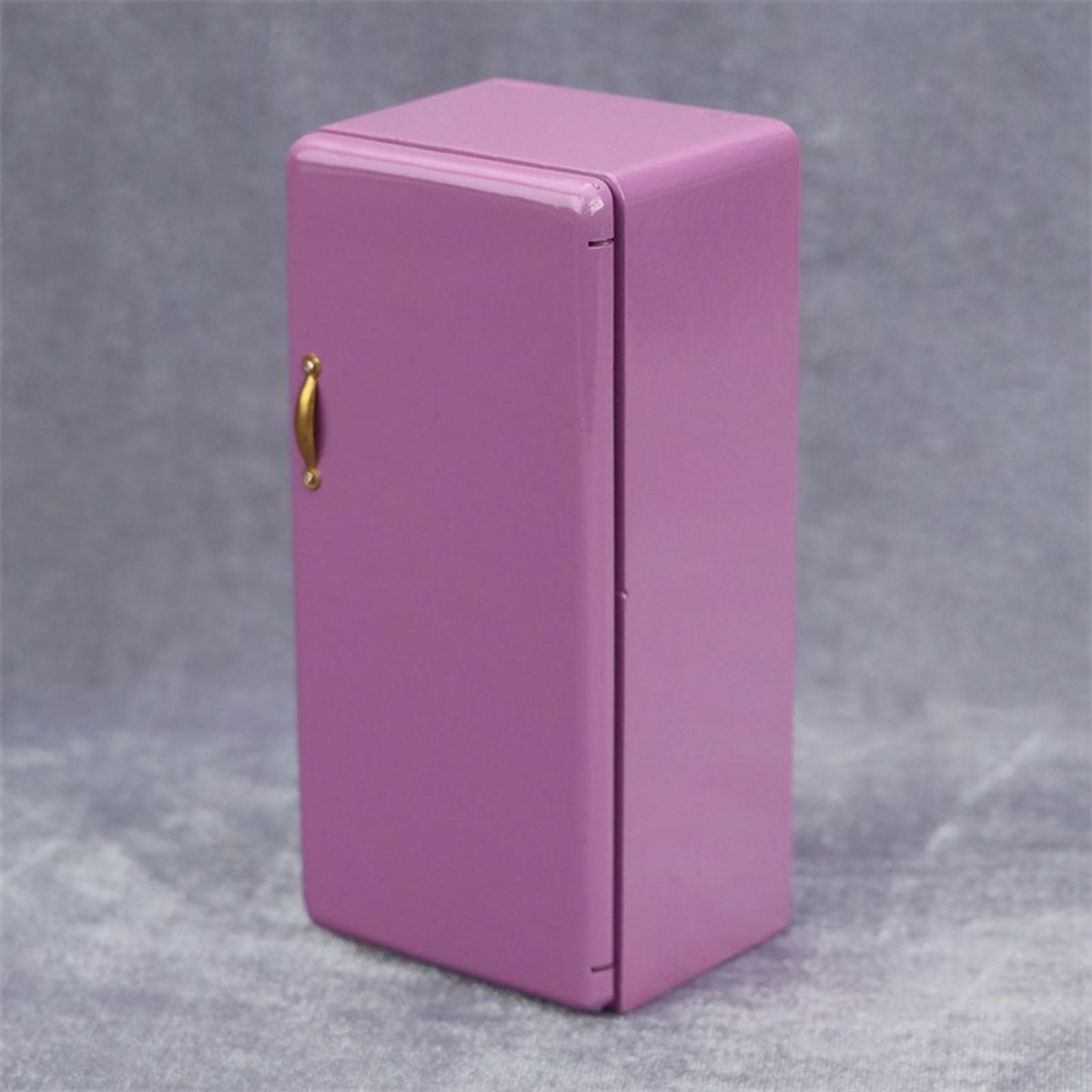 Dollhouse Refrigerator Mini 112 Scale Single Door Refrigerator Purple