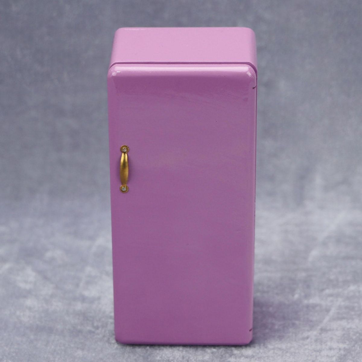 Dollhouse Refrigerator Mini 112 Scale Single Door Refrigerator Purple