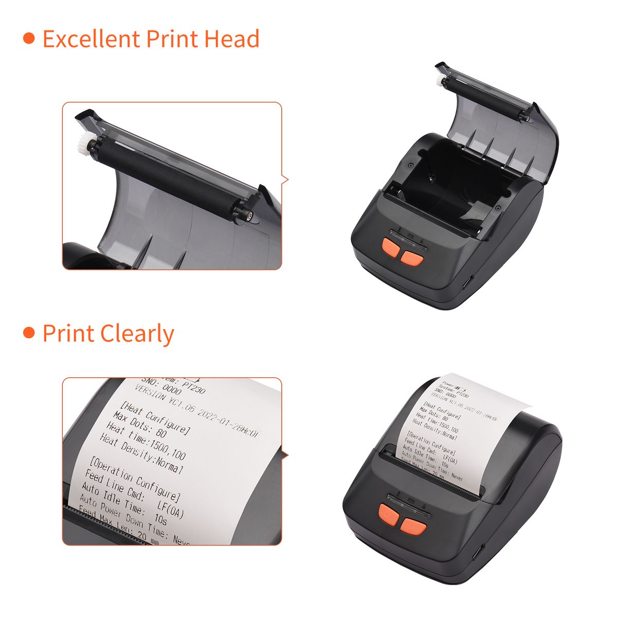 Receipt Printer Portable 58mm Mobile Thermal