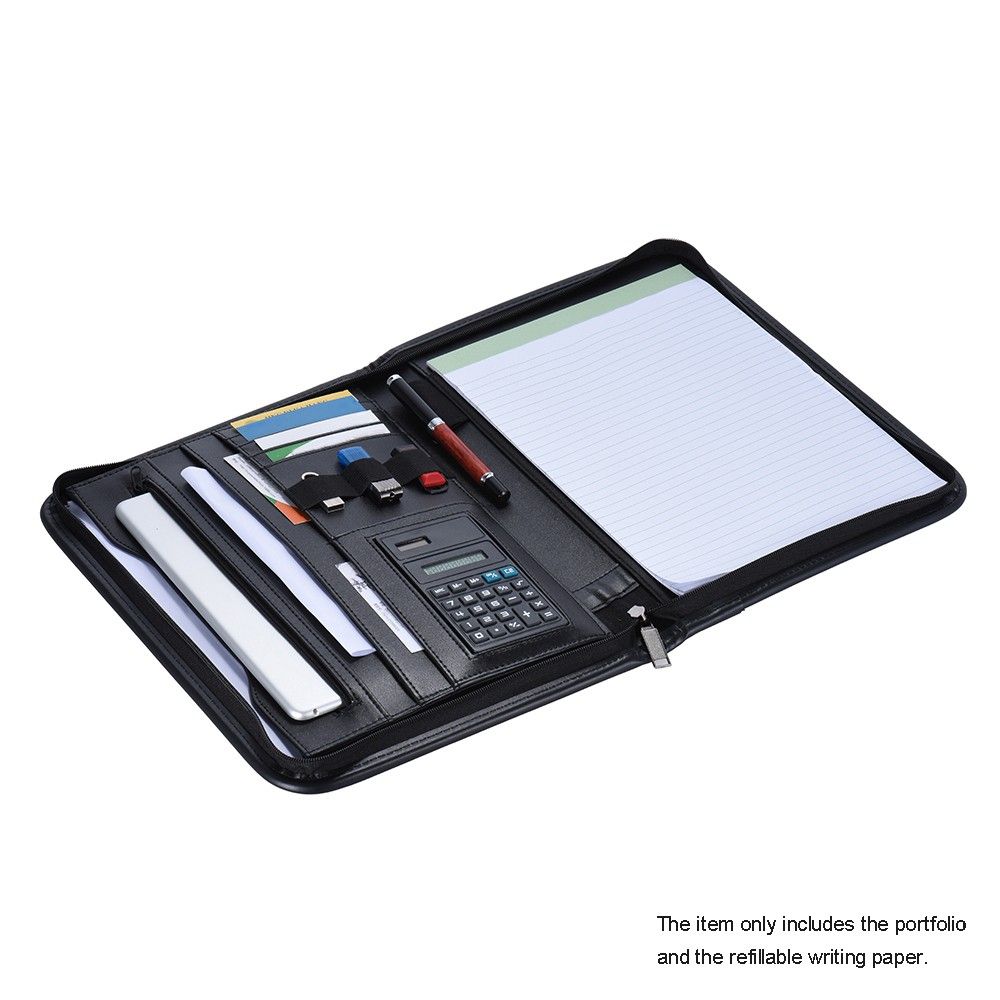 Multifunctional Professional Business Zippered Portfolio