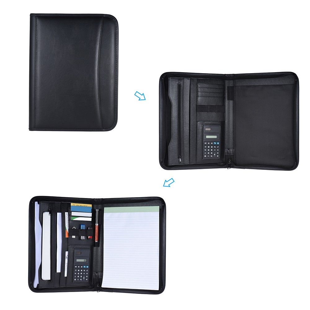 Multifunctional Professional Business Zippered Portfolio