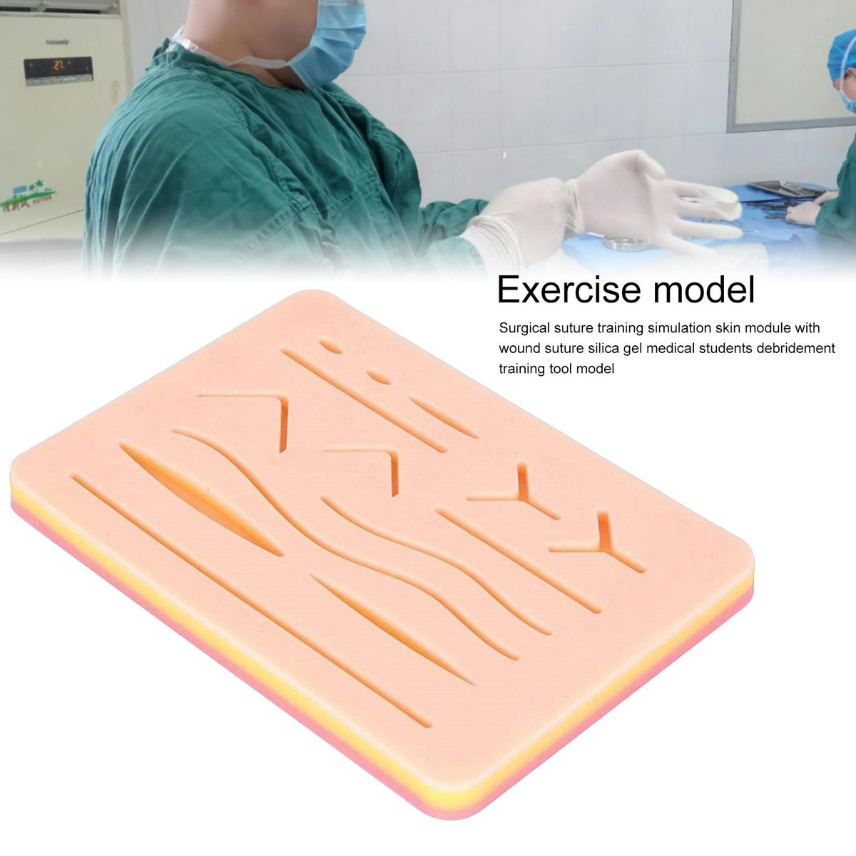 Wound Suture Practice Pad Debridement Training Suture Pad Skin Color