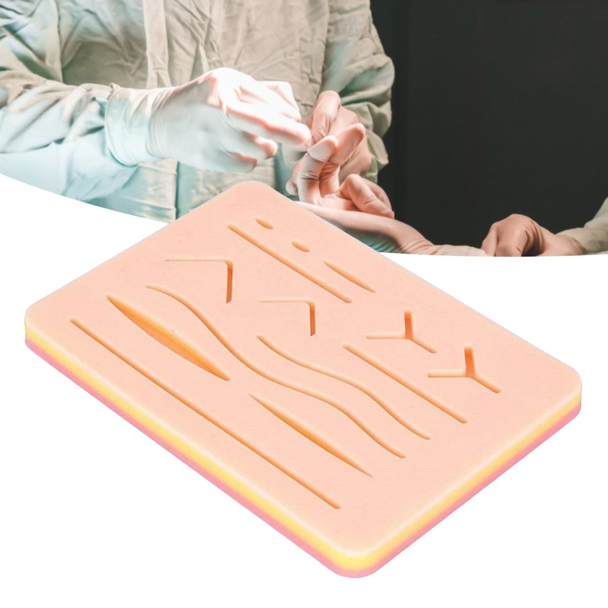 Wound Suture Practice Pad Debridement Training Suture Pad Skin Color