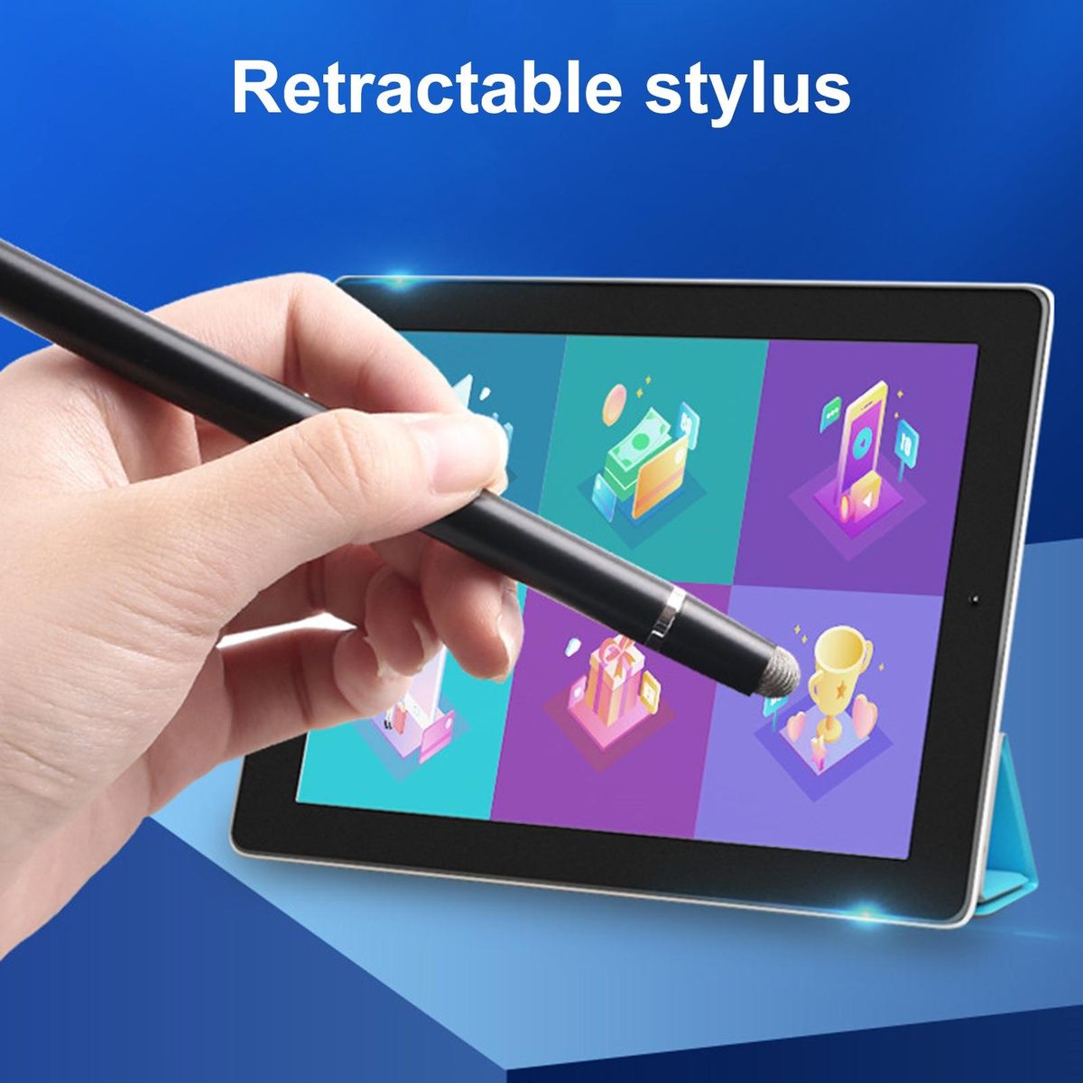 Touch Screen Pointer Pen Smarttouch Dual-headed for Electronic Black
