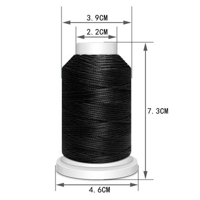 1mm Polyester Waxed Thread Cord For Leather Canvas Tent Sewing Black